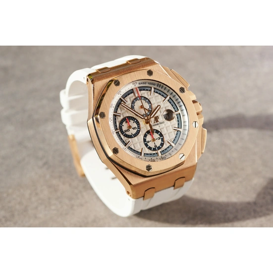 Audemars Piguet Watch For Men - Royal Oak Offshore Chronograph, Rose Gold, Black Dial