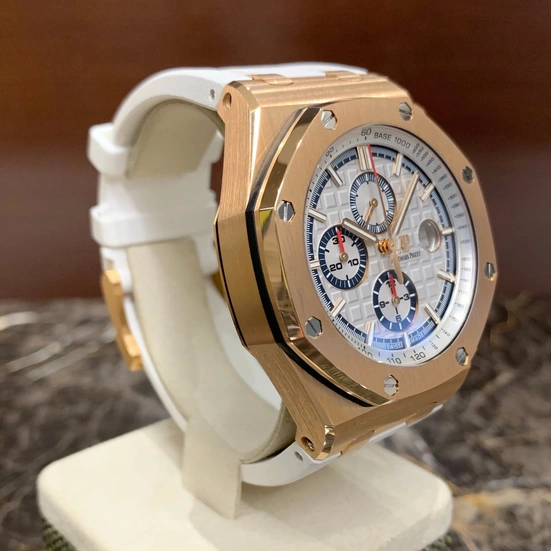Audemars Piguet Watch For Men - Royal Oak Offshore Chronograph, Rose Gold, Black Dial