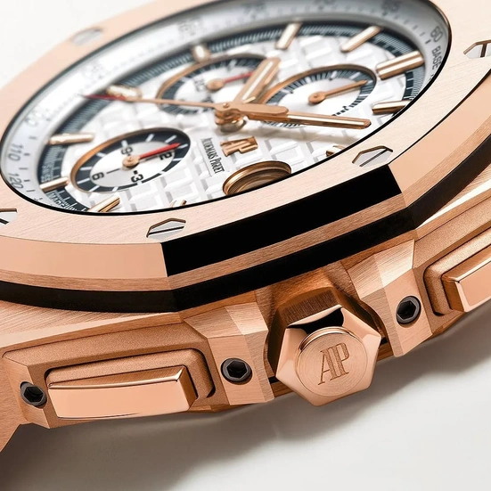 Audemars Piguet Watch For Men - Royal Oak Offshore Chronograph, Rose Gold, Black Dial