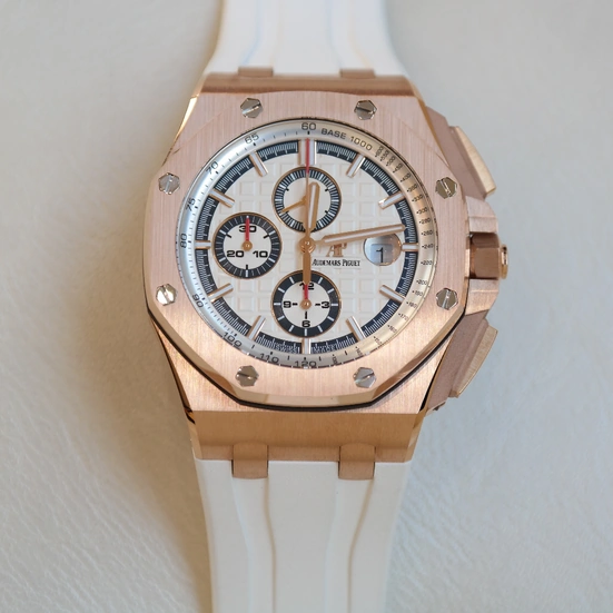 Audemars Piguet Watch For Men - Royal Oak Offshore Chronograph, Rose Gold, Black Dial