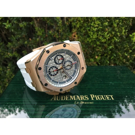 Audemars Piguet Watch For Men - Royal Oak Offshore Chronograph, Rose Gold, Black Dial