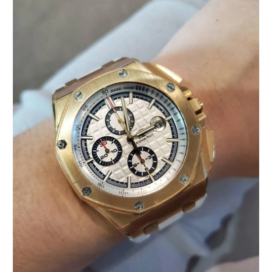 Audemars Piguet Watch For Men - Royal Oak Offshore Chronograph, Rose Gold, Black Dial