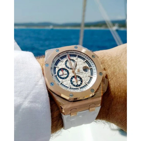 Audemars Piguet Watch For Men - Royal Oak Offshore Chronograph, Rose Gold, Black Dial