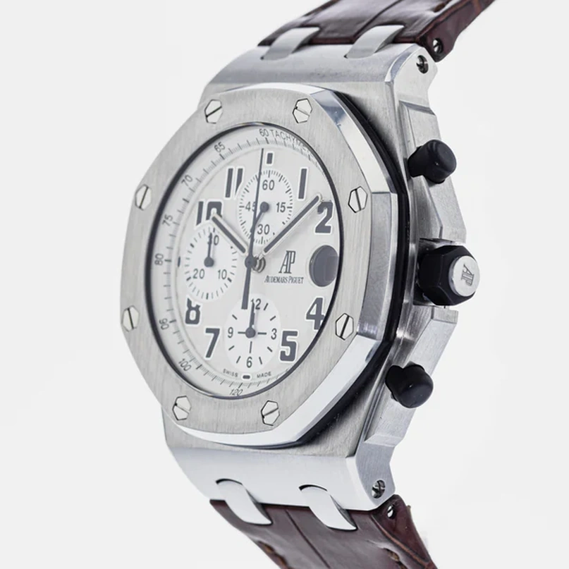 Audemars Piguet Watch For Men - Royal Oak Offshore Chronograph, Steel on Rubber-Alligator Strap