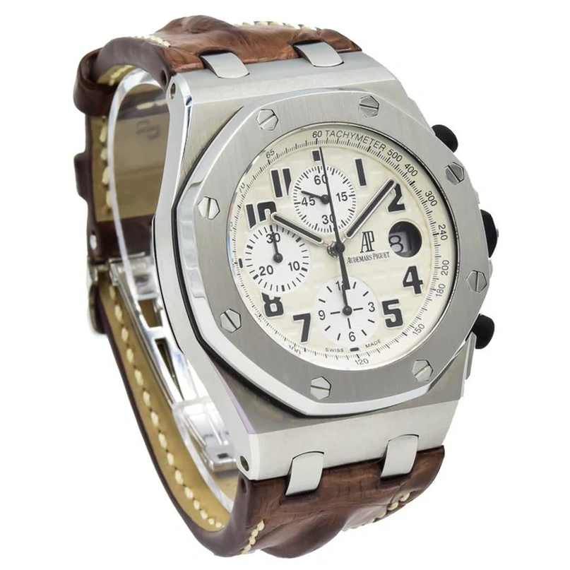 Audemars Piguet Watch For Men - Royal Oak Offshore Chronograph, Steel on Rubber-Alligator Strap