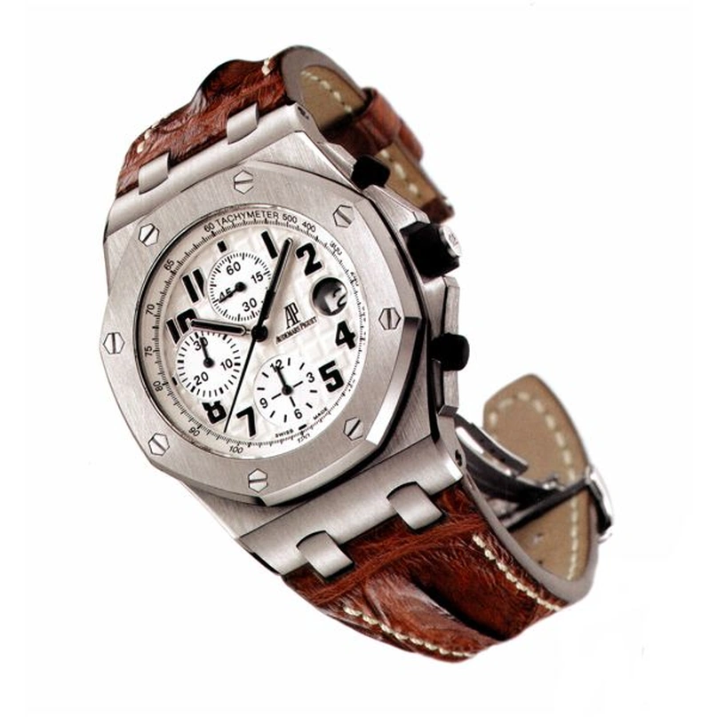 Audemars Piguet Watch For Men - Royal Oak Offshore Chronograph, Steel on Rubber-Alligator Strap