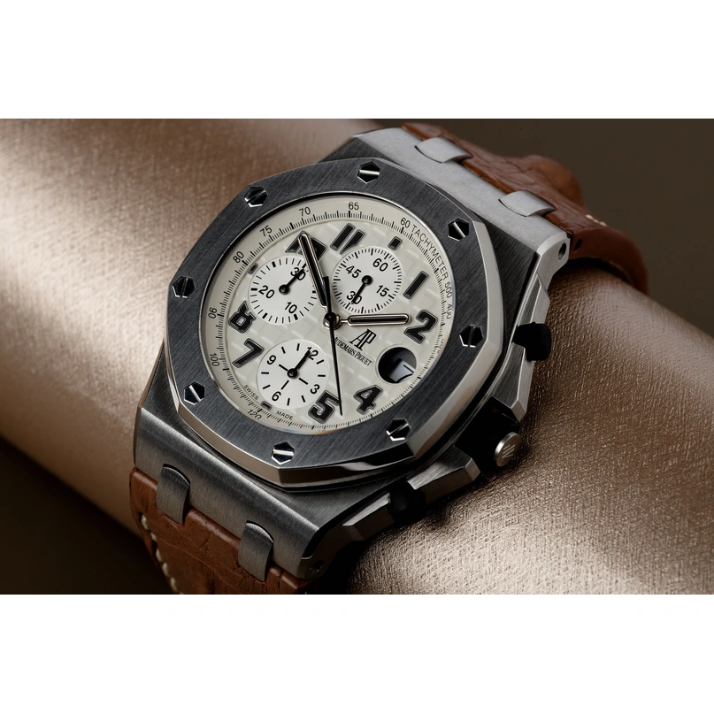 Audemars Piguet Watch For Men - Royal Oak Offshore Chronograph, Steel on Rubber-Alligator Strap