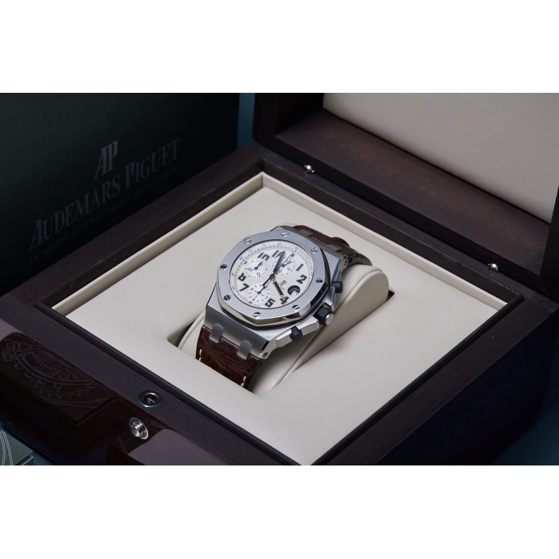 Audemars Piguet Watch For Men - Royal Oak Offshore Chronograph, Steel on Rubber-Alligator Strap