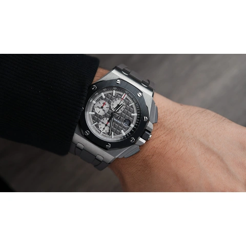 Audemars Piguet Watch For Men - Royal Oak Offshore Chronograph, Titanium-Platinum