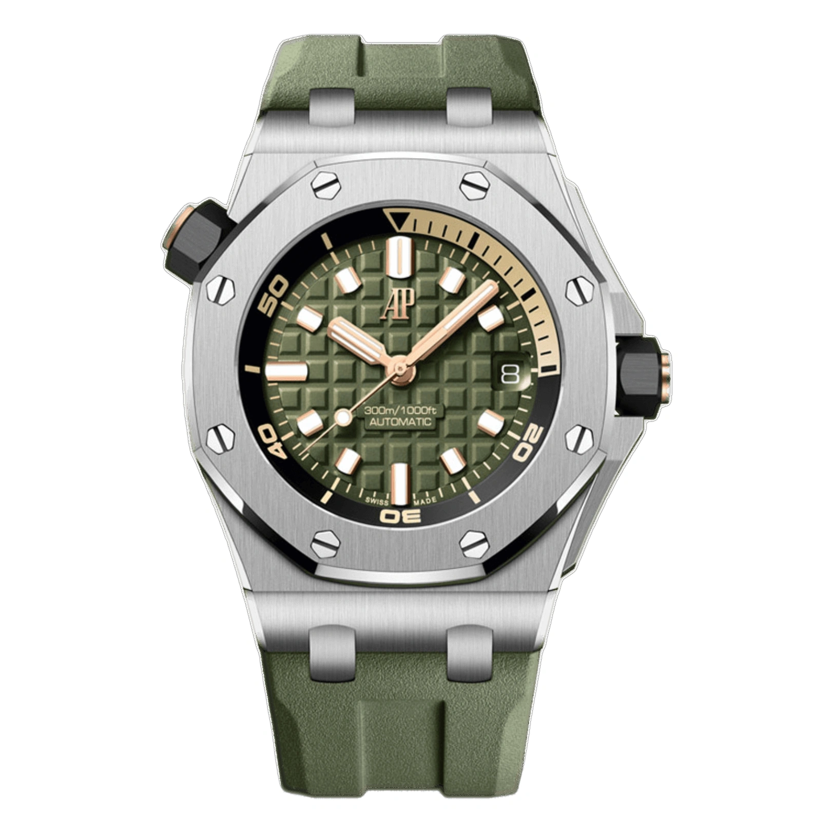 Audemars Piguet Watch For Men - Royal Oak Offshore Diver, 42 mm, Khaki Dial