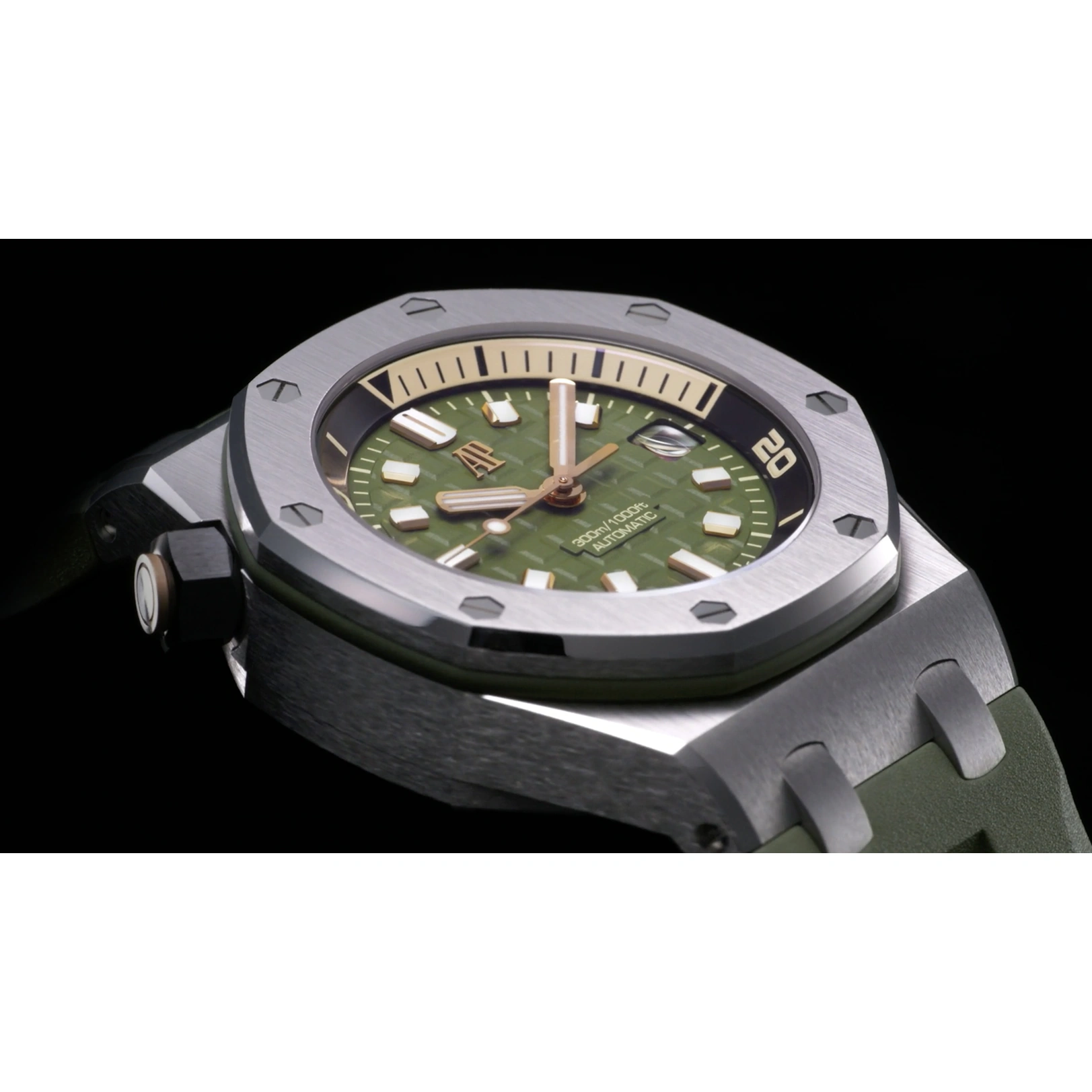 Audemars Piguet Watch For Men - Royal Oak Offshore Diver, 42 mm, Khaki Dial