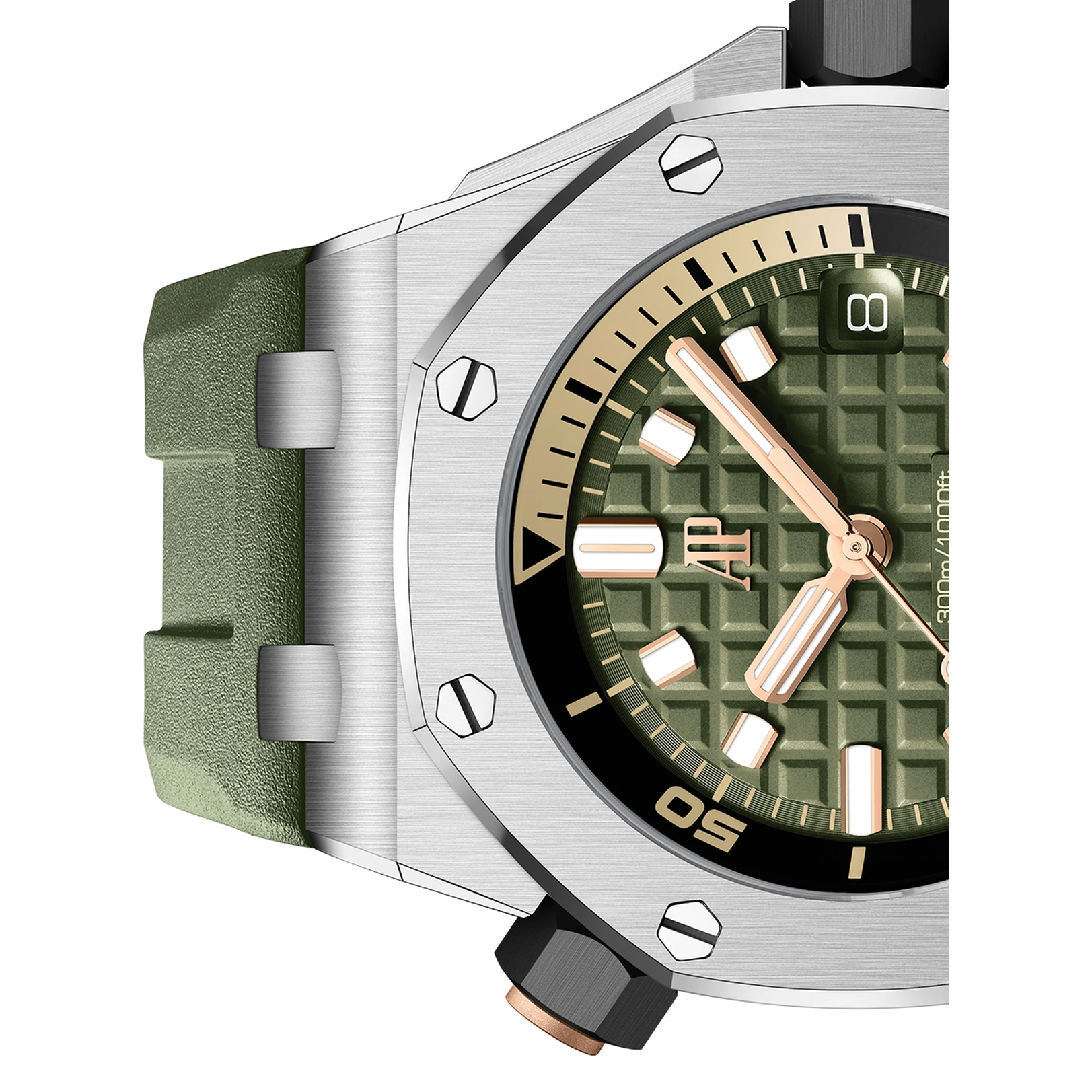 Audemars Piguet Watch For Men - Royal Oak Offshore Diver, 42 mm, Khaki Dial