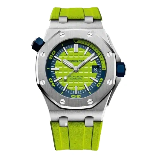 Audemars Piguet Watch For Men - Royal Oak Offshore Diver, 42 mm, Lime Green Dial