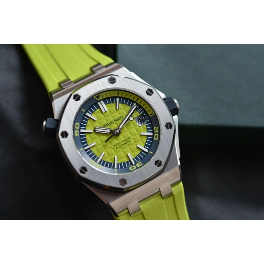 Audemars Piguet Watch For Men - Royal Oak Offshore Diver, 42 mm, Lime Green Dial