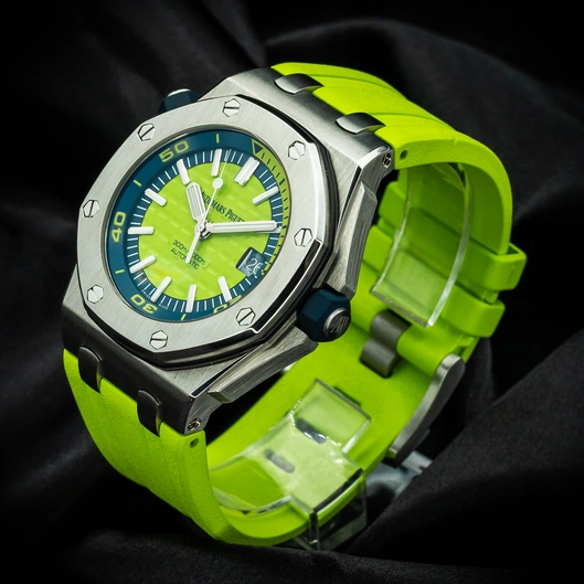 Audemars Piguet Watch For Men - Royal Oak Offshore Diver, 42 mm, Lime Green Dial