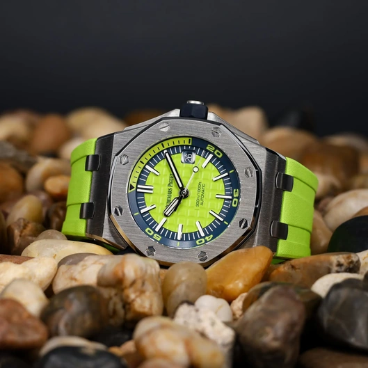 Audemars Piguet Watch For Men - Royal Oak Offshore Diver, 42 mm, Lime Green Dial