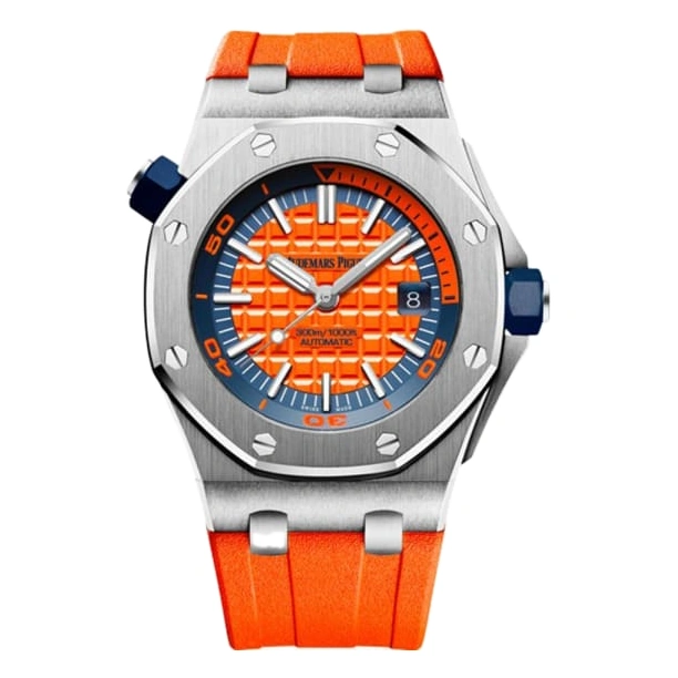 Audemars Piguet Watch For Men - Royal Oak Offshore Diver, 42 mm, Orange Dial