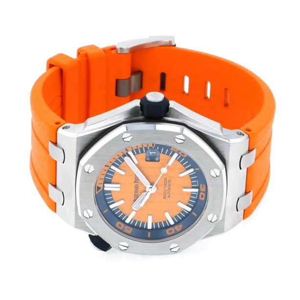 Audemars Piguet Watch For Men - Royal Oak Offshore Diver, 42 mm, Orange Dial