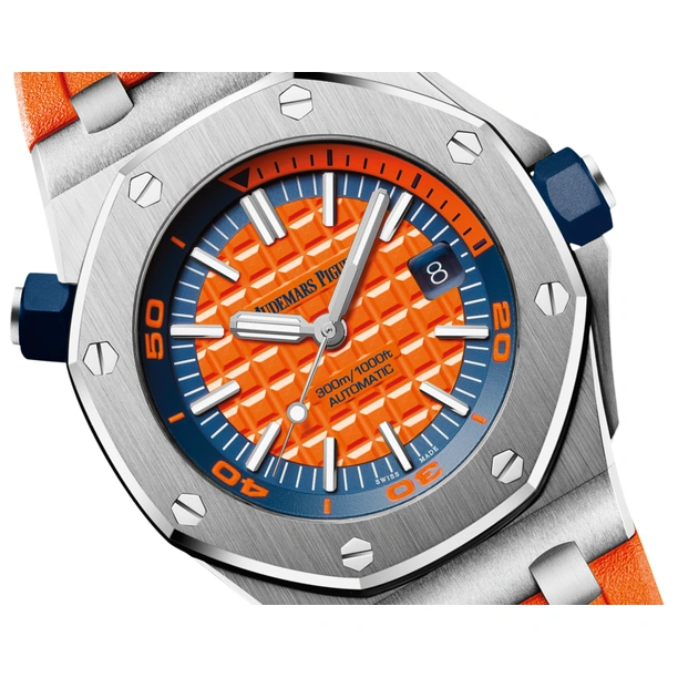 Audemars Piguet Watch For Men - Royal Oak Offshore Diver, 42 mm, Orange Dial