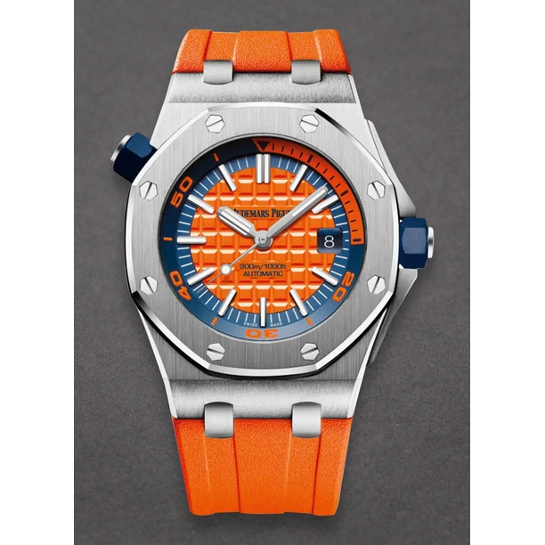 Audemars Piguet Watch For Men - Royal Oak Offshore Diver, 42 mm, Orange Dial