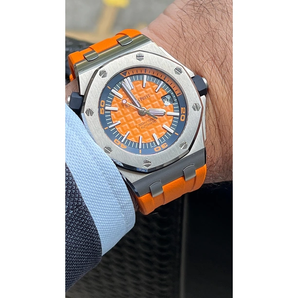 Audemars Piguet Watch For Men - Royal Oak Offshore Diver, 42 mm, Orange Dial