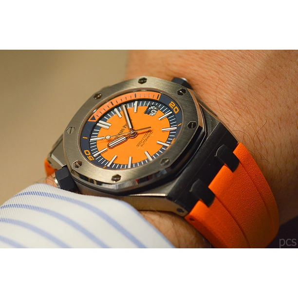 Audemars Piguet Watch For Men - Royal Oak Offshore Diver, 42 mm, Orange Dial