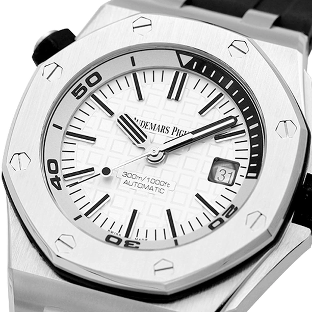 Audemars Piguet Watch For Men - Royal Oak Offshore Diver, 42 mm, White Dial