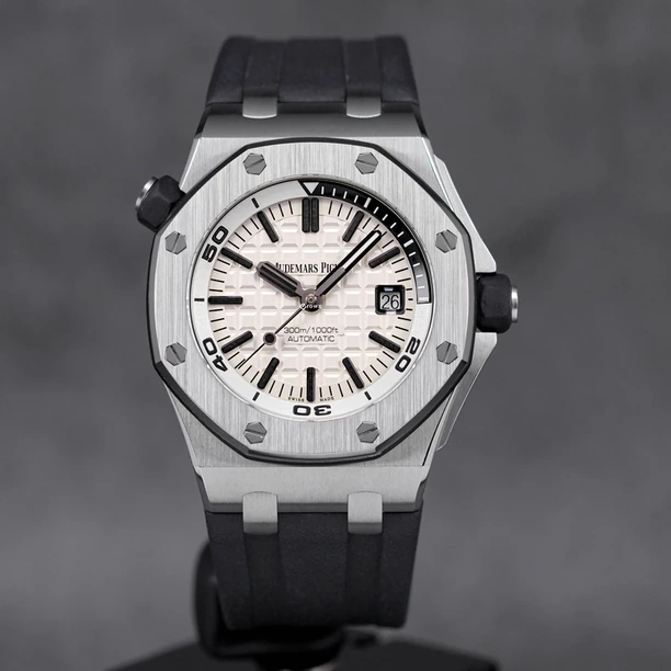 Audemars Piguet Watch For Men - Royal Oak Offshore Diver, 42 mm, White Dial