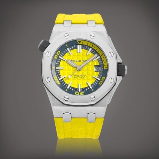 Audemars Piguet Watch For Men - Royal Oak Offshore Diver, 42 mm, Yellow Dial