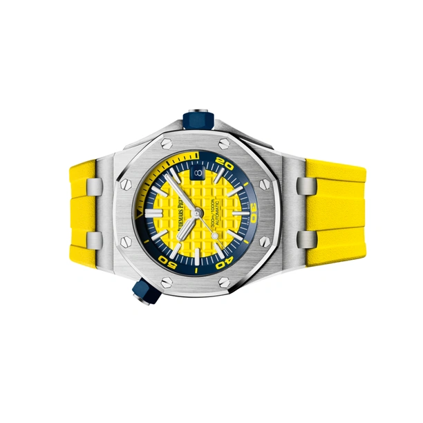 Audemars Piguet Watch For Men - Royal Oak Offshore Diver, 42 mm, Yellow Dial