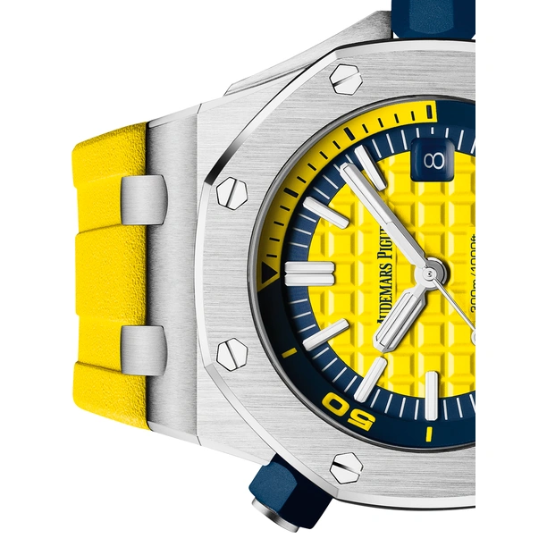 Audemars Piguet Watch For Men - Royal Oak Offshore Diver, 42 mm, Yellow Dial
