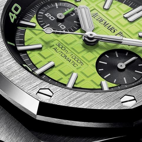 Audemars Piguet Watch For Men - Royal Oak Offshore Diver, Steel, Green Dial