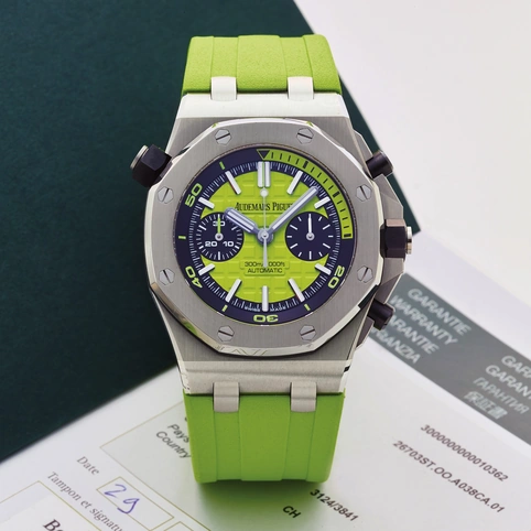 Audemars Piguet Watch For Men - Royal Oak Offshore Diver, Steel, Green Dial