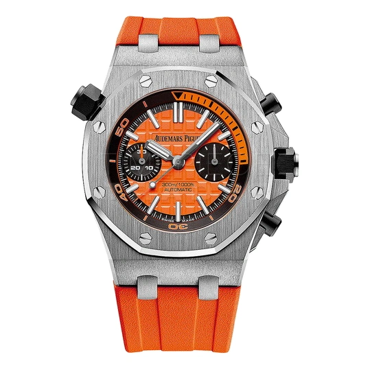 Audemars Piguet Watch For Men - Royal Oak Offshore Diver, Steel, Orange Dial