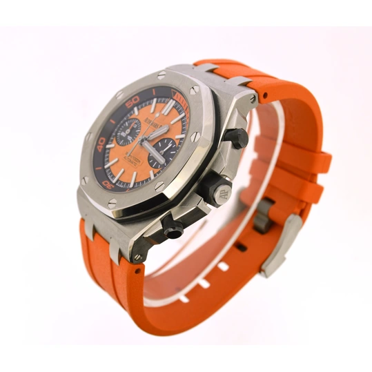 Audemars Piguet Watch For Men - Royal Oak Offshore Diver, Steel, Orange Dial