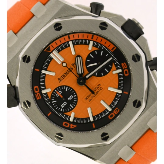 Audemars Piguet Watch For Men - Royal Oak Offshore Diver, Steel, Orange Dial