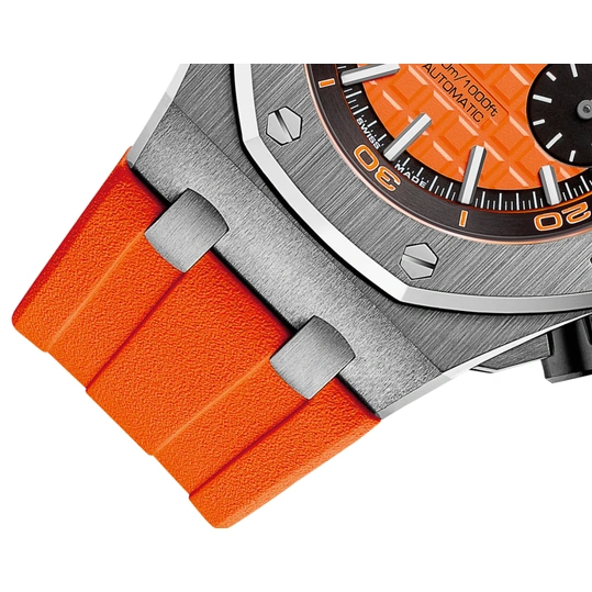 Audemars Piguet Watch For Men - Royal Oak Offshore Diver, Steel, Orange Dial