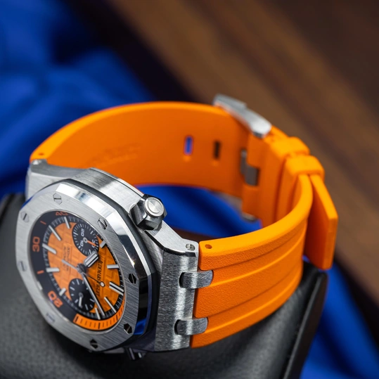 Audemars Piguet Watch For Men - Royal Oak Offshore Diver, Steel, Orange Dial