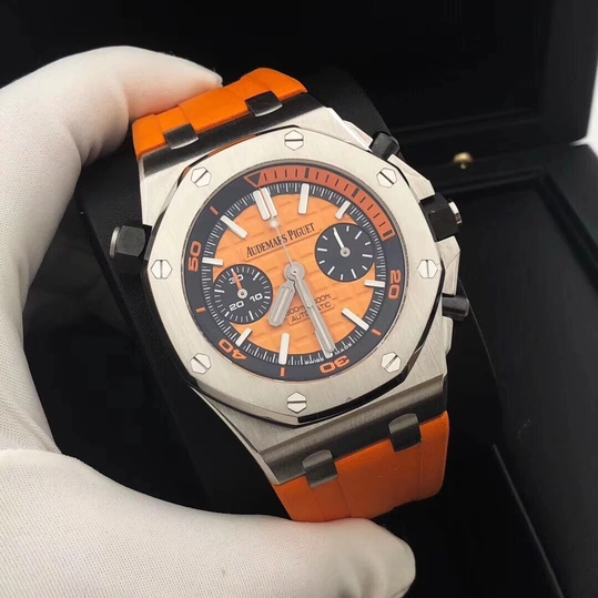 Audemars Piguet Watch For Men - Royal Oak Offshore Diver, Steel, Orange Dial