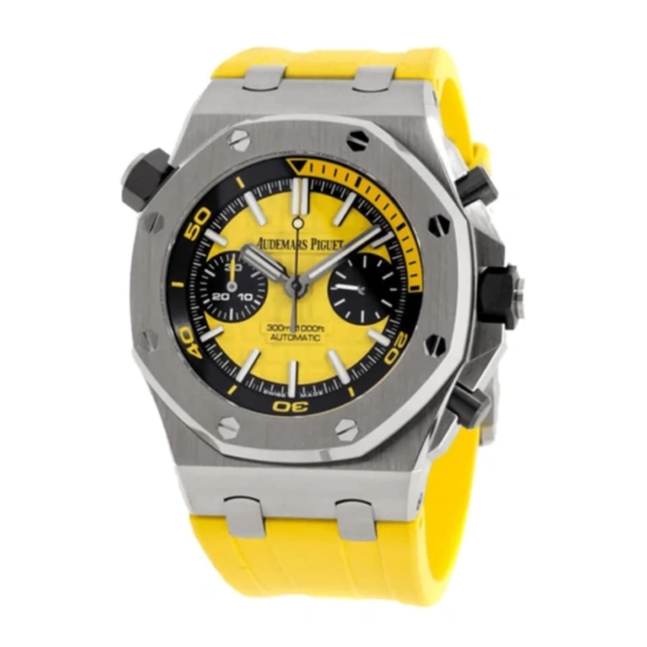 Audemars Piguet Watch For Men - Royal Oak Offshore Diver, Steel, Yellow Dial