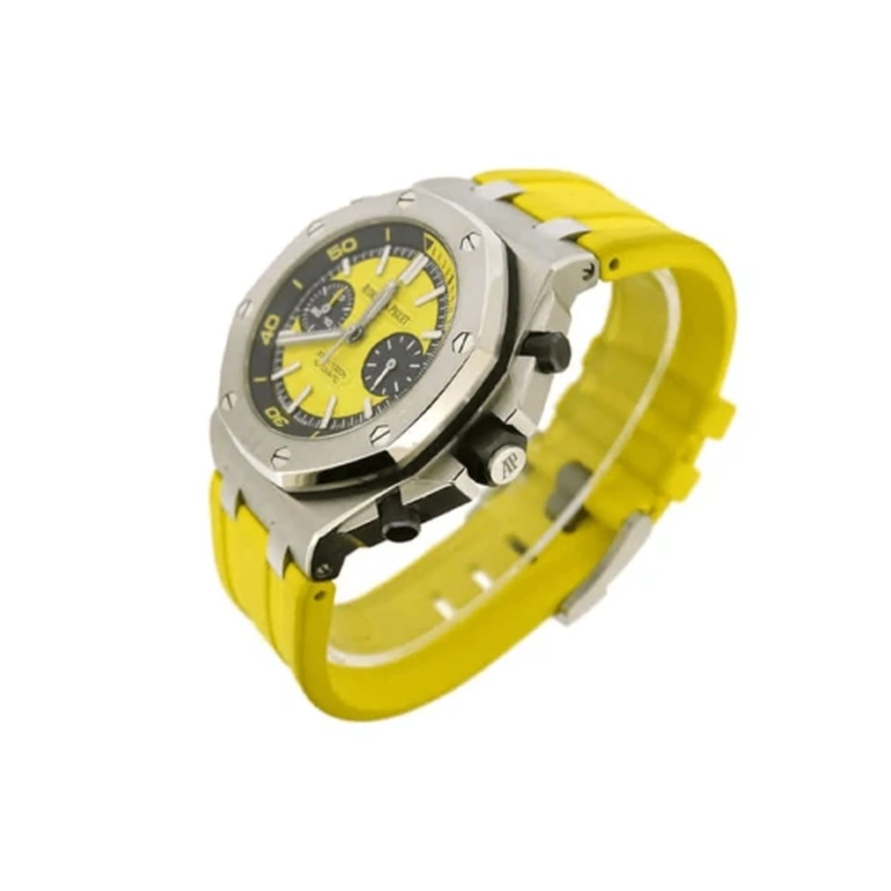 Audemars Piguet Watch For Men - Royal Oak Offshore Diver, Steel, Yellow Dial