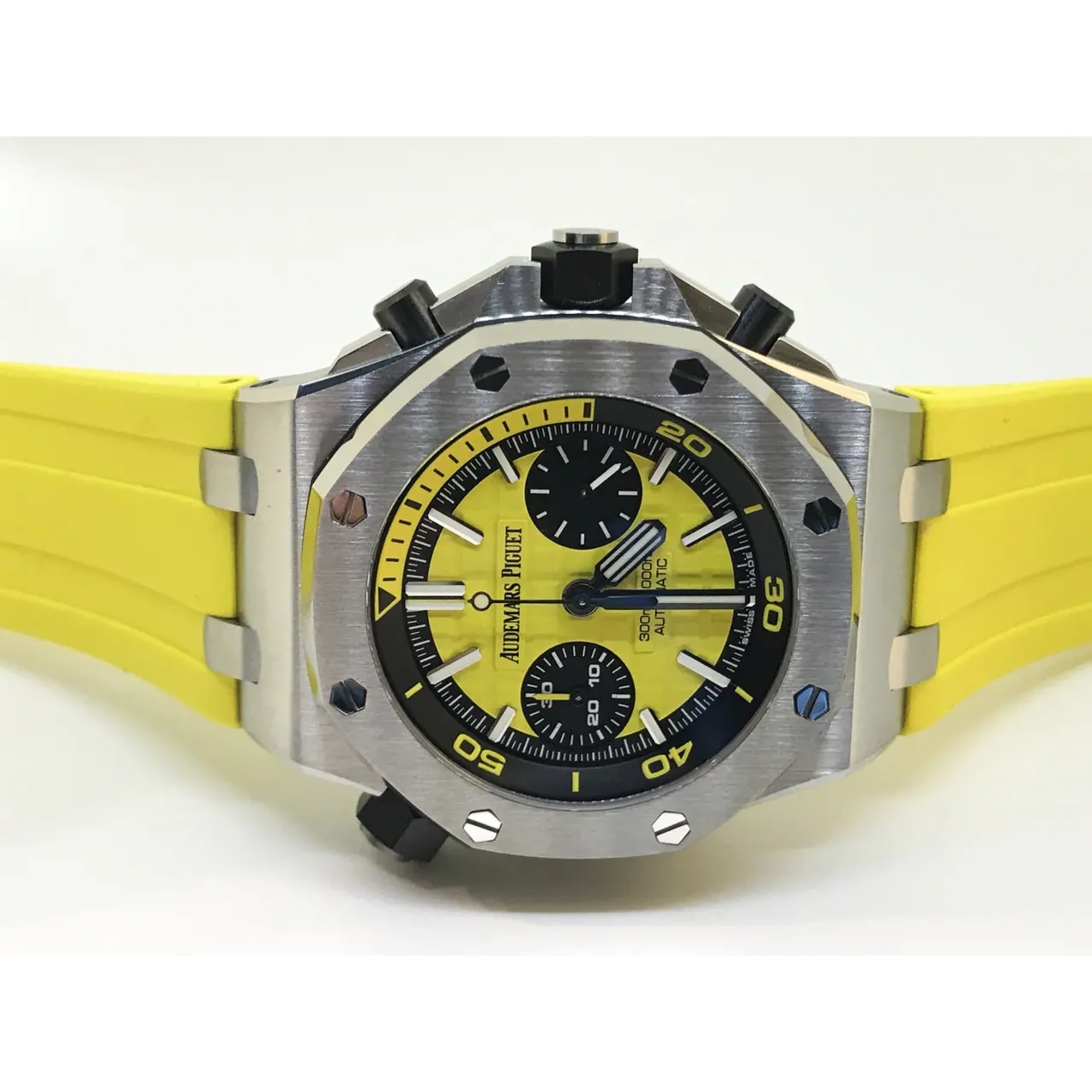 Audemars Piguet Watch For Men - Royal Oak Offshore Diver, Steel, Yellow Dial
