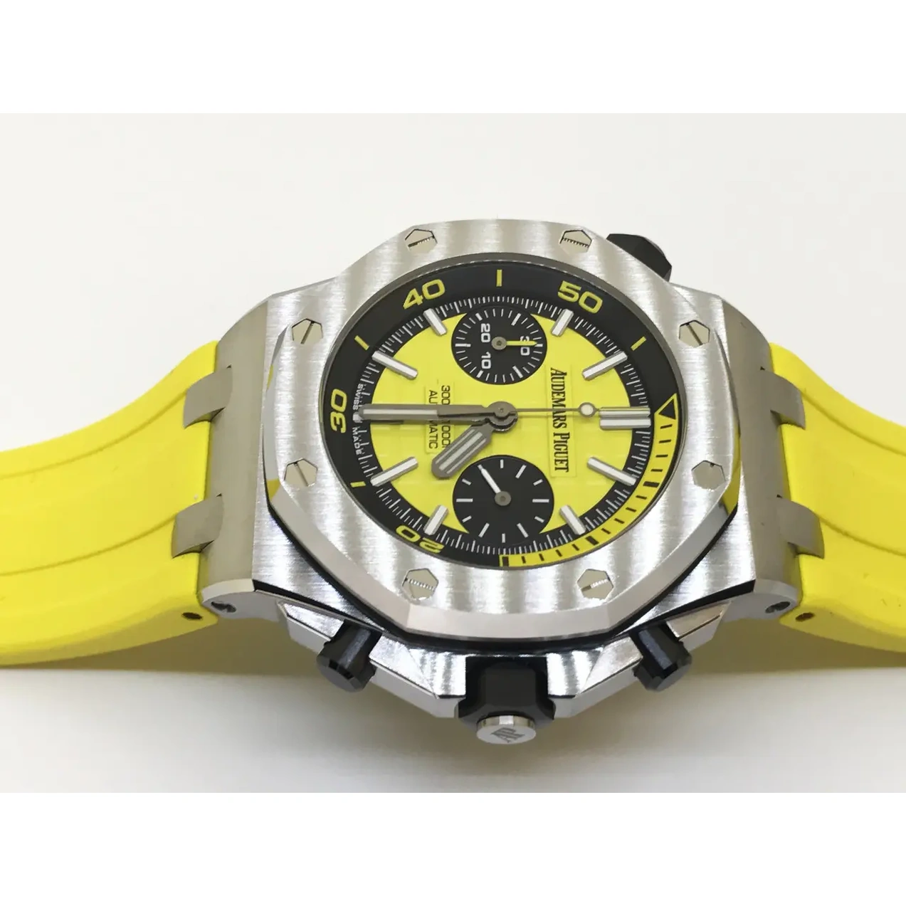 Audemars Piguet Watch For Men - Royal Oak Offshore Diver, Steel, Yellow Dial