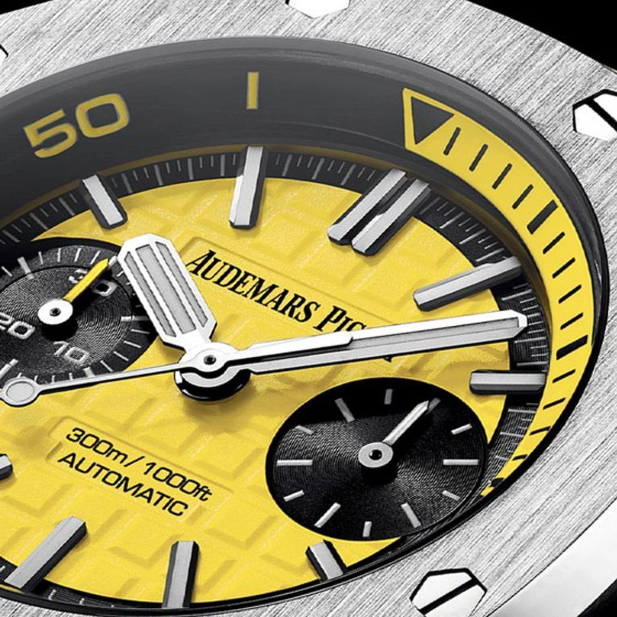 Audemars Piguet Watch For Men - Royal Oak Offshore Diver, Steel, Yellow Dial