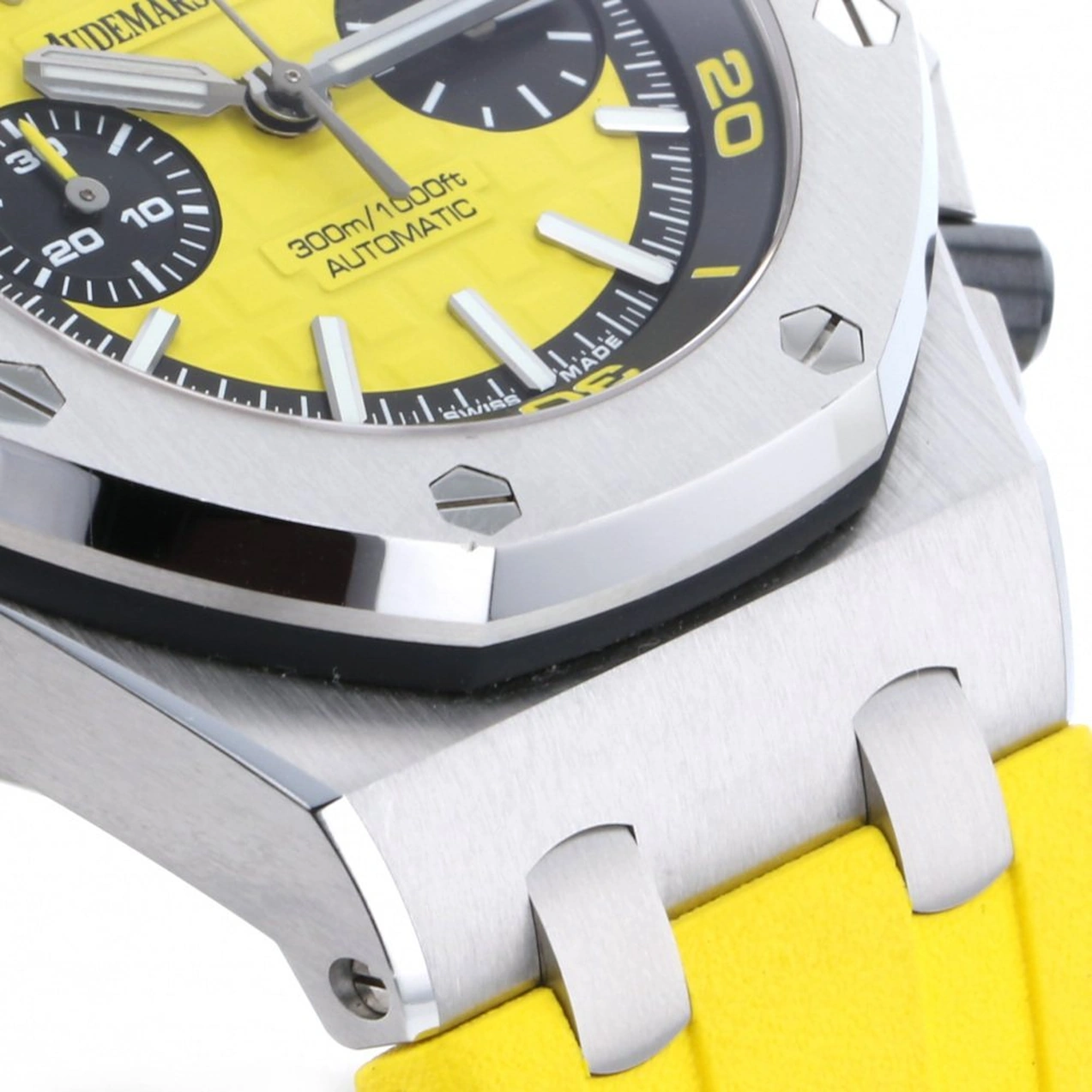 Audemars Piguet Watch For Men - Royal Oak Offshore Diver, Steel, Yellow Dial