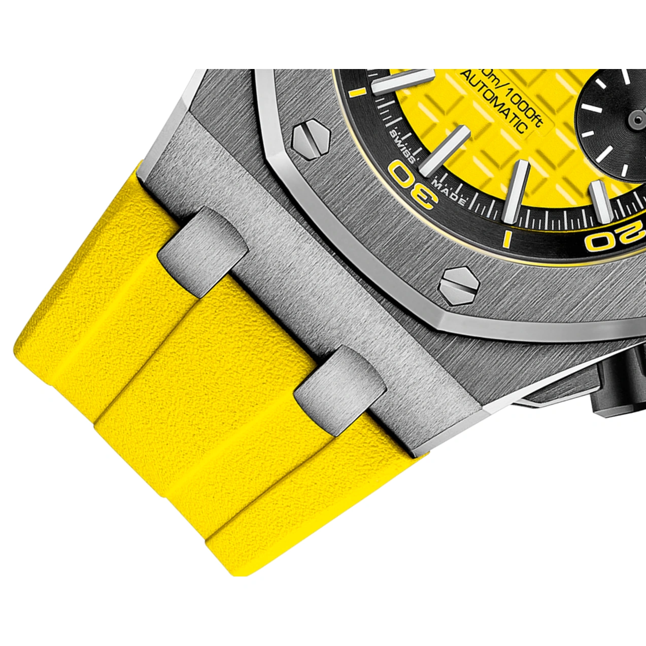 Audemars Piguet Watch For Men - Royal Oak Offshore Diver, Steel, Yellow Dial