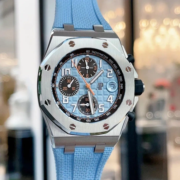 Audemars Piguet Watch For Men - Royal Oak Offshore Selfwinding Chronograph, 42 mm, Steel, Blue Dial