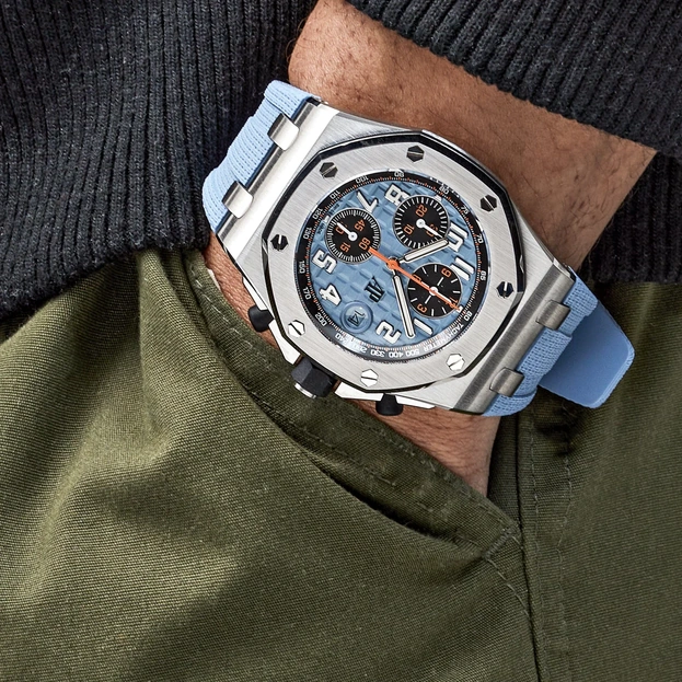 Audemars Piguet Watch For Men - Royal Oak Offshore Selfwinding Chronograph, 42 mm, Steel, Blue Dial
