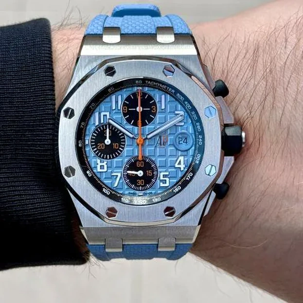 Audemars Piguet Watch For Men - Royal Oak Offshore Selfwinding Chronograph, 42 mm, Steel, Blue Dial