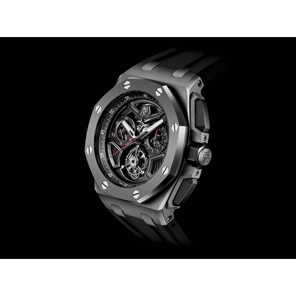 Audemars Piguet Watch For Men - Royal Oak Offshore Selfwinding Flying Tourbillon Chronograph, Titanium, Green Dial
